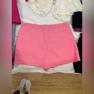 Pink Textured Women's Skort